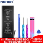 NOHON литий-ионная батарея для Apple iPhone 6S Plus 6S 5S 5C 5 7 8 SE X 6S Plus 4S Замена батареи для iPhone5S iPhone6 iPhone6S