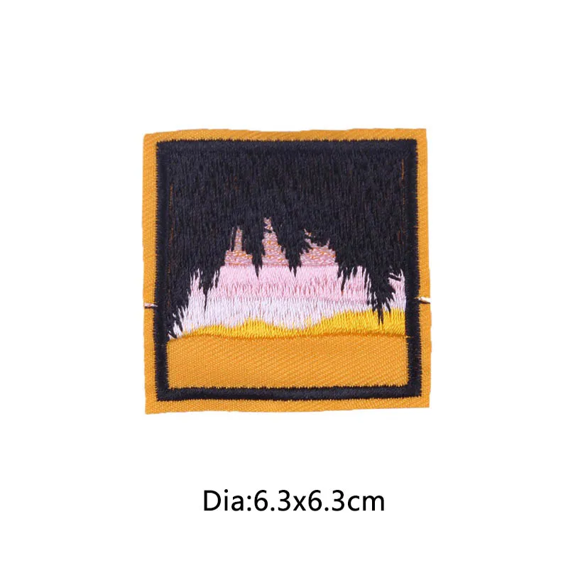 Нашивки для одежды пейзаж полоса аппликация Tshrit Art горный DIY аксессуары нашивки на одежду наклейки железные на нашивки - Цвет: PE4190CT