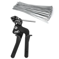 hand stainless cable tie tool fastening strap cutting tool cutter tension automatic zip durable tensioning tool