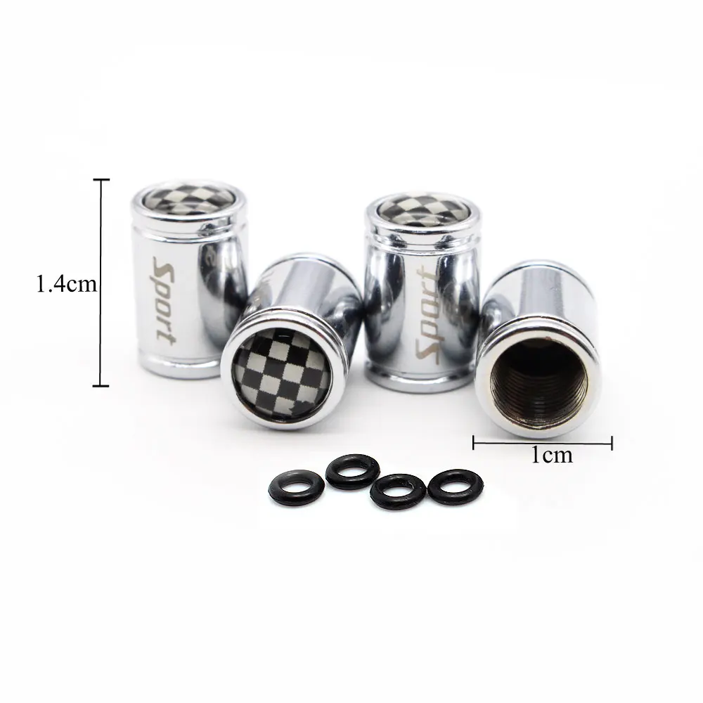 4 шт./компл. медь + хром черный и белый стиль крышка на стержень клапана шины колеса