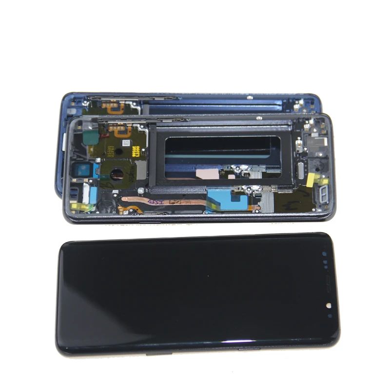 AMOLED lcd с рамкой для SAMSUNG Galaxy S9 G960 дисплей S9+ G965F G965 сенсорный экран дигитайзер