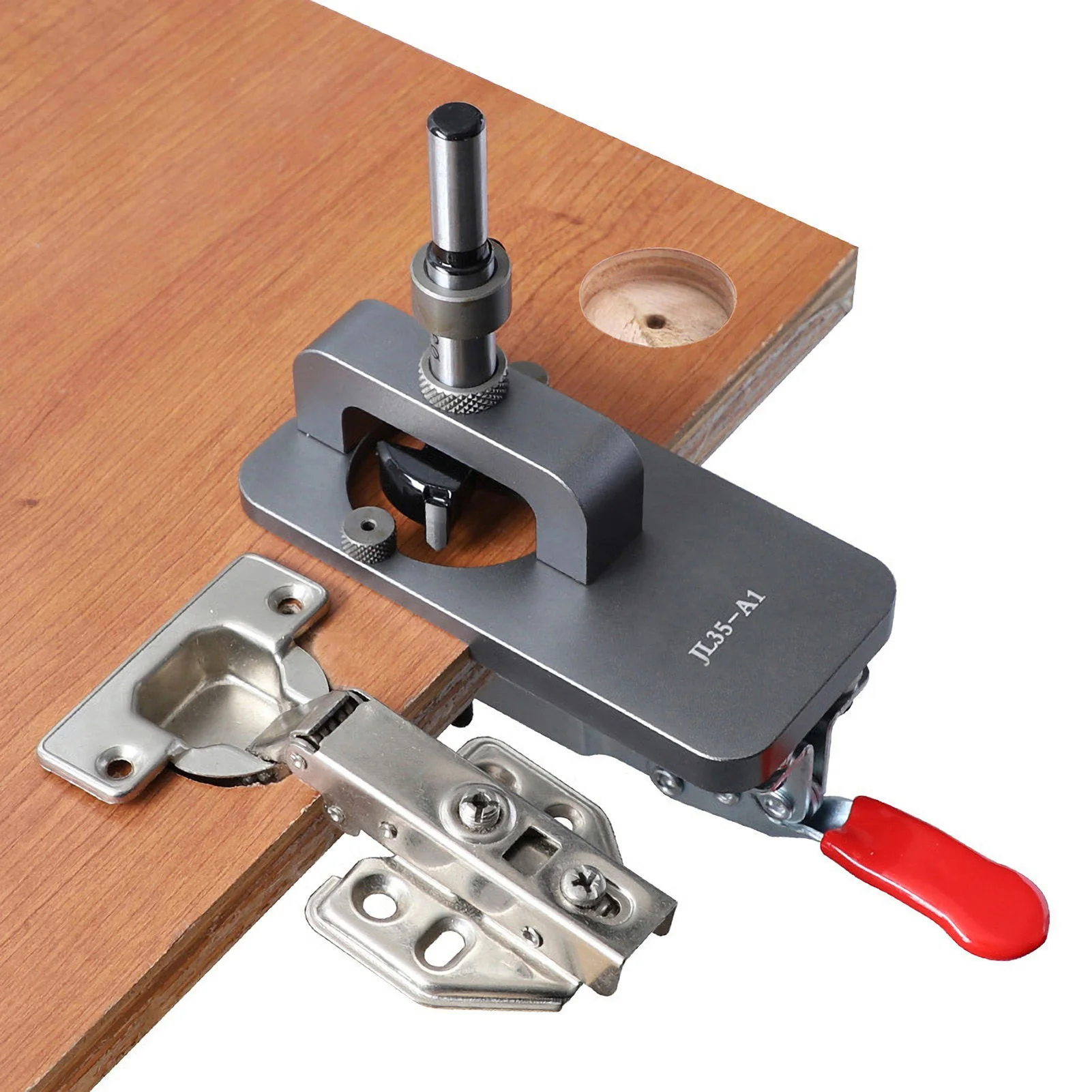 

35mm Hinge Hole Drilling Jig Set Hinge Hole Locator Guide Kit Hinge Hole Opener Woodwooking Tools for Kitchen Cabinet Doors