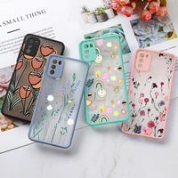 flower painted phone case for iphone 11 case mini 12 13 pro max protective soft fundas for iphone xr x xs max 6 6s 7 8 plus se2