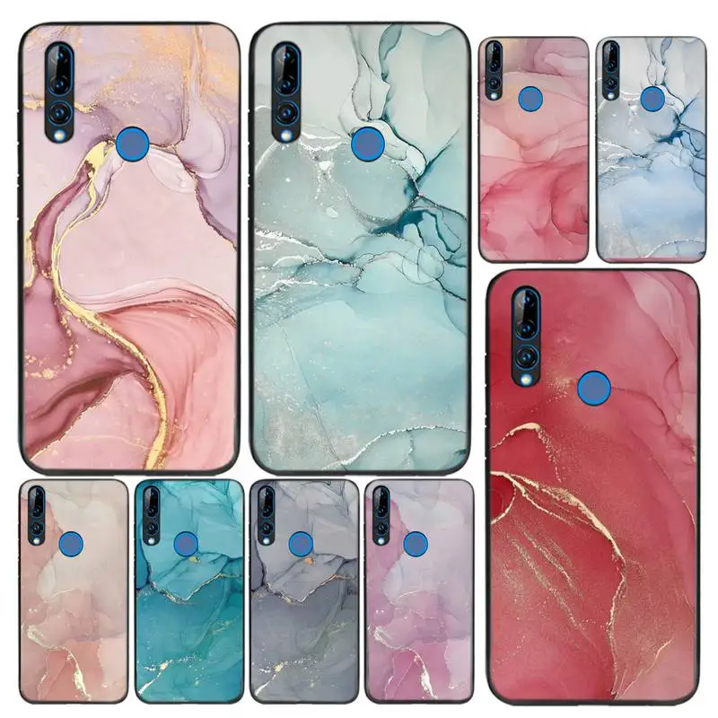 Модный мраморный гранитный мягкий чехол для телефона Huawei P20 30 40 Pro Mate 20 Honor 9x10 30lite