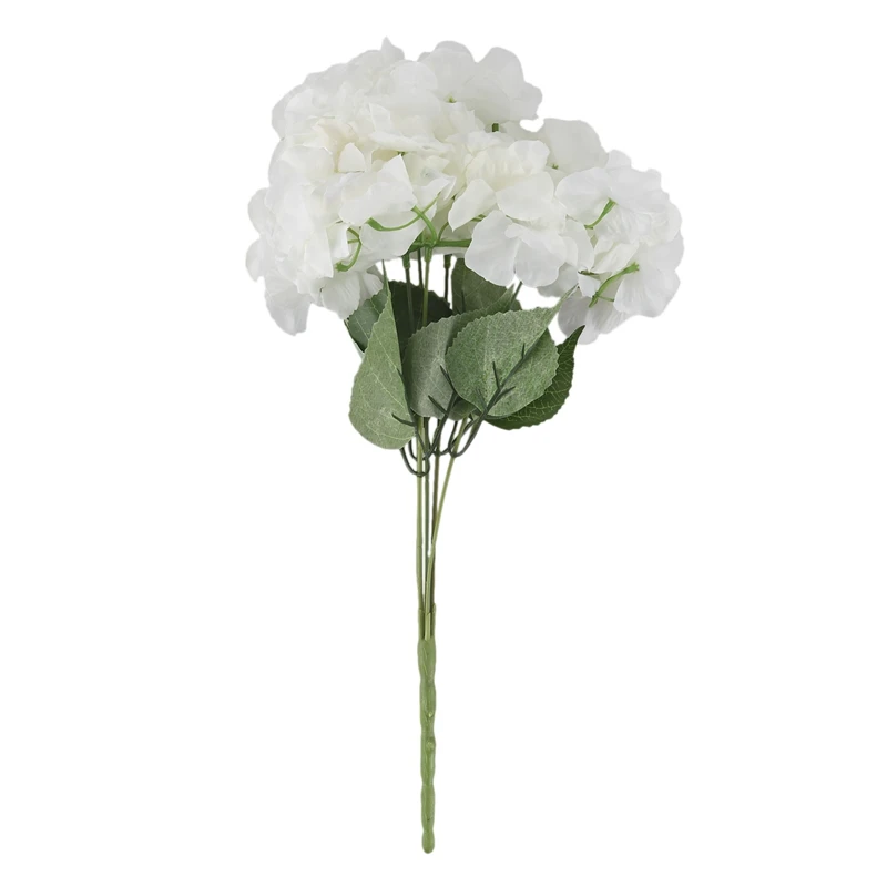 

Искусственный цветок гортензии, букет с 5 Большими головками (диаметр 7 дюймов на каждую головку), кремово-белый