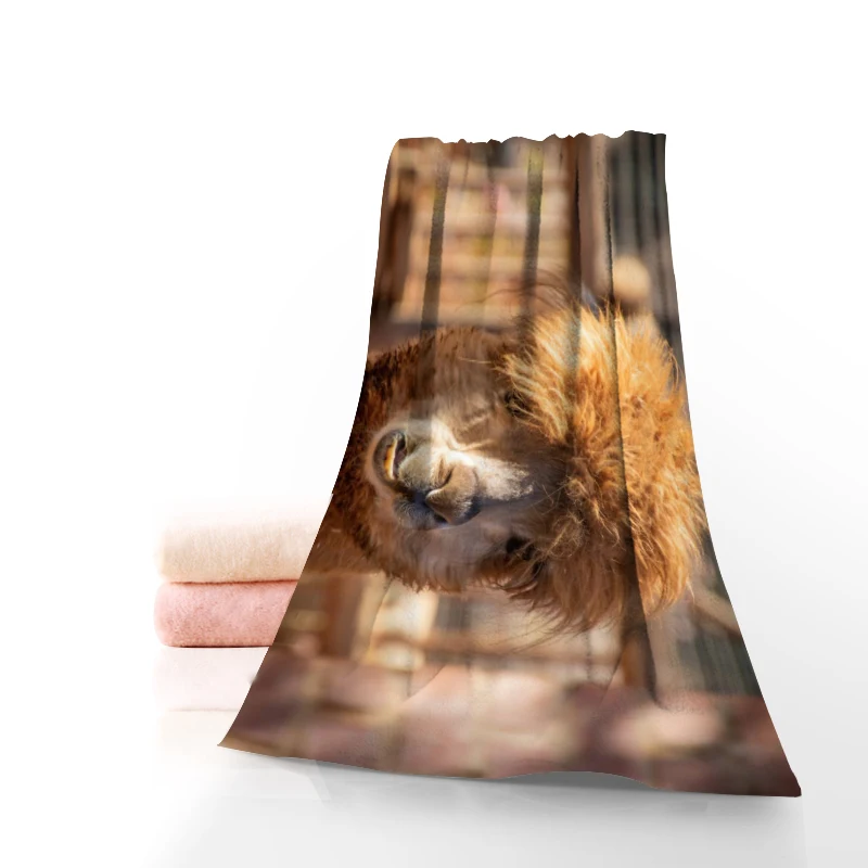 Custom Cute llama Animal Fashion банное полотенце мочалка домашний текстиль дорожное для рук и