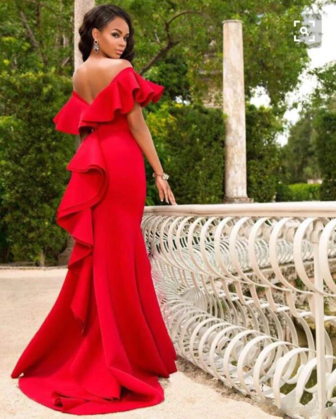 

Vestidos de fiesta African Sexy Prom Dresses Off Shoulder Satin Party Dress Ruched Formal Mermaid Evening Gowns