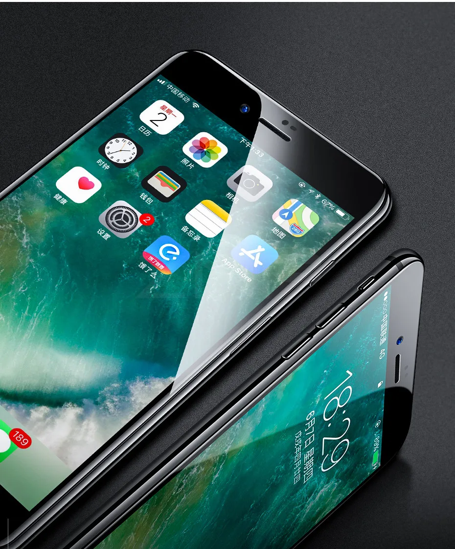 9D закругленные края полное покрытие закаленное стекло на iPhone XS MAX XR X экран Защитное стекло для iPhone 7 8 6 6S Plus пленка