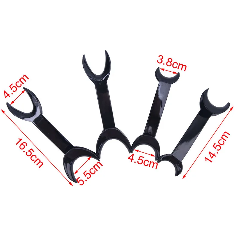 

4 PCS Black Mouth Openers Dental Tool T-Shape Intraoral Cheek Lip Retractor Opener Double Head Orthodontic Teeth Mouth Opener