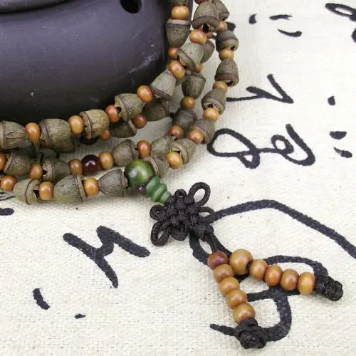 Tibetan Buddhism 108 Gold-bell Bodhi Seed Prayer Bead Mala Necklace | Украшения и аксессуары