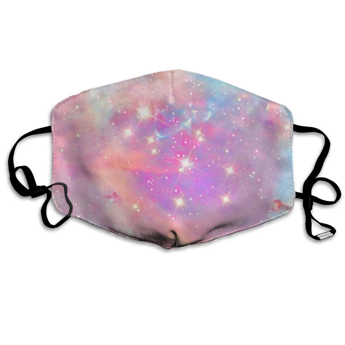 

Mouth Mask Pink Galaxy Print Masks - Breathable Adjustable Windproof Mouth-Muffle, Camping Running for Women and Men
