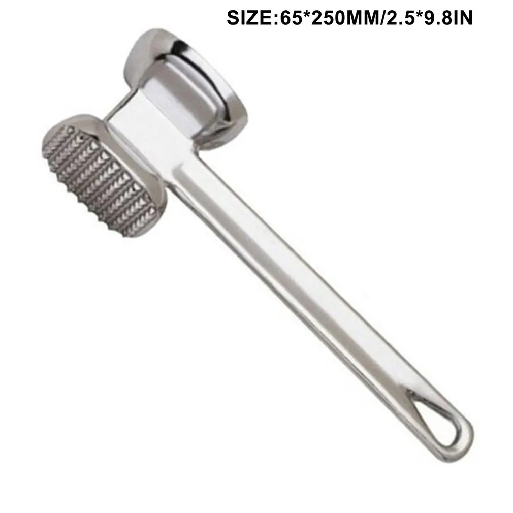 

Kitchen Aluminum Alloy Loose Meat Durable Hammer Kitchen Tools Chrome Craft Meat Tenderizer Steak Hammer