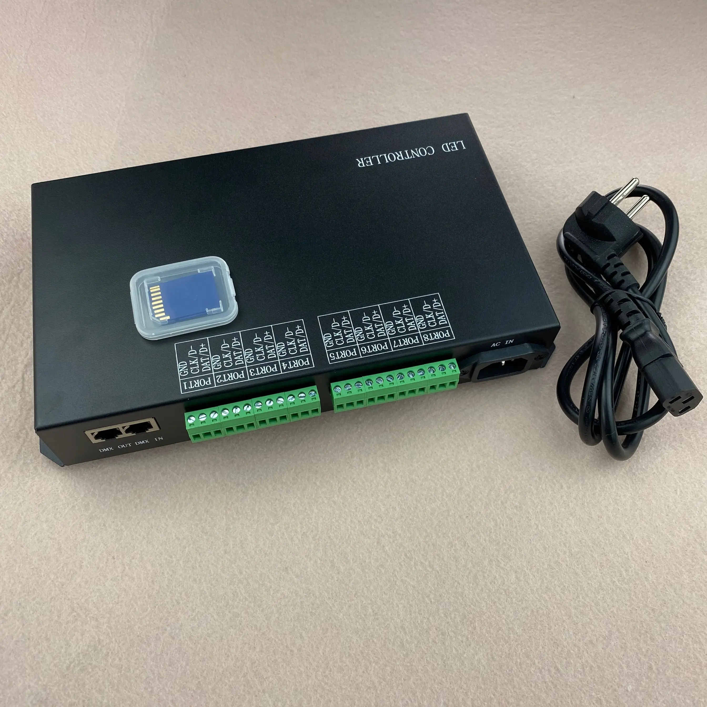 H801RS8 портов artnet/DMX в SPI светодиодный контроллер пикселей Поддерживает программное