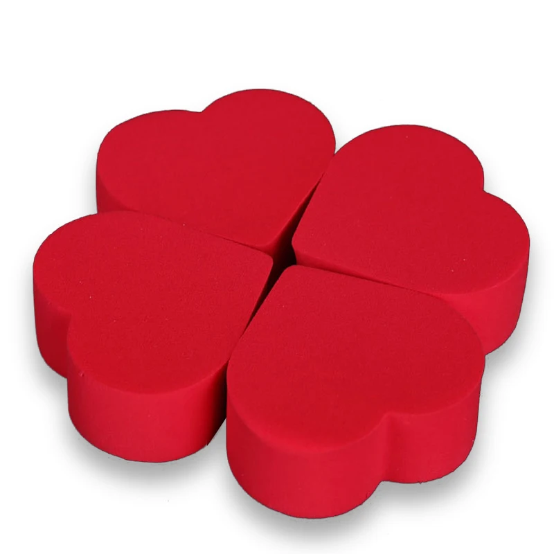 4 шт./компл. Косметическая Мягкая волшебная губка в форме сердца для чистки лица