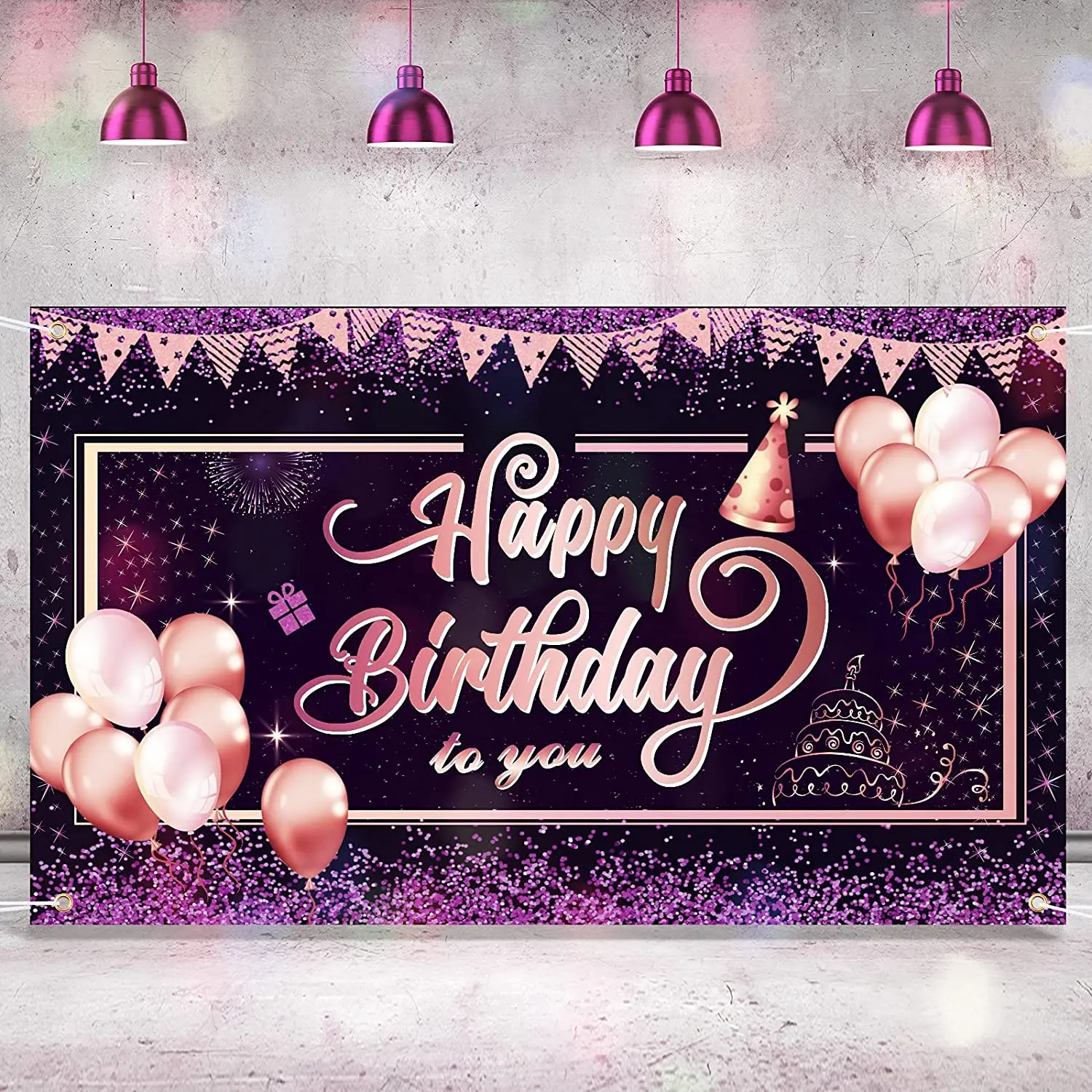 

Фон для фотосъемки с надписью «Happy Birthday»