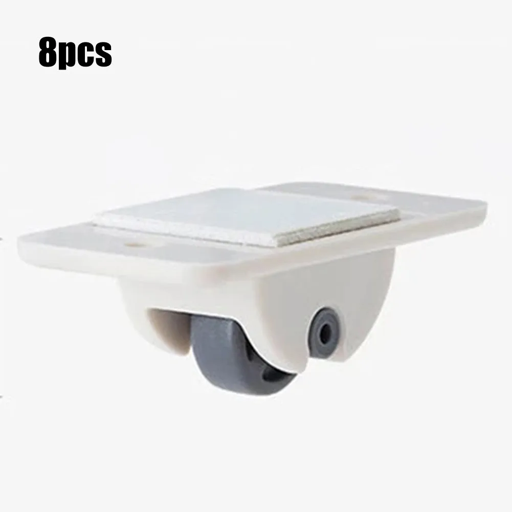 

8PCS Storage Box Pulley Paste Type Universal Pulley Adhesive Pulley Storage Box Pulley Can Self Paste Pulley Home No Noise