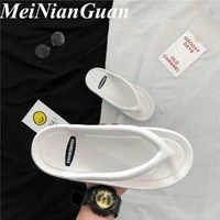 luxury brand slippers ladies big size fasion flip flops men casual shoes breathable mens sandals street walking woman flats cn