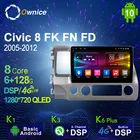 Автомагнитола Ownice, 2 Din, для Honda Civic 8, FK, FN, FD 2005, 2008, 2009, 2010, 2012, Android 10,0, 4G, LTE, 6 ГБ ОЗУ, 128 Гб ПЗУ