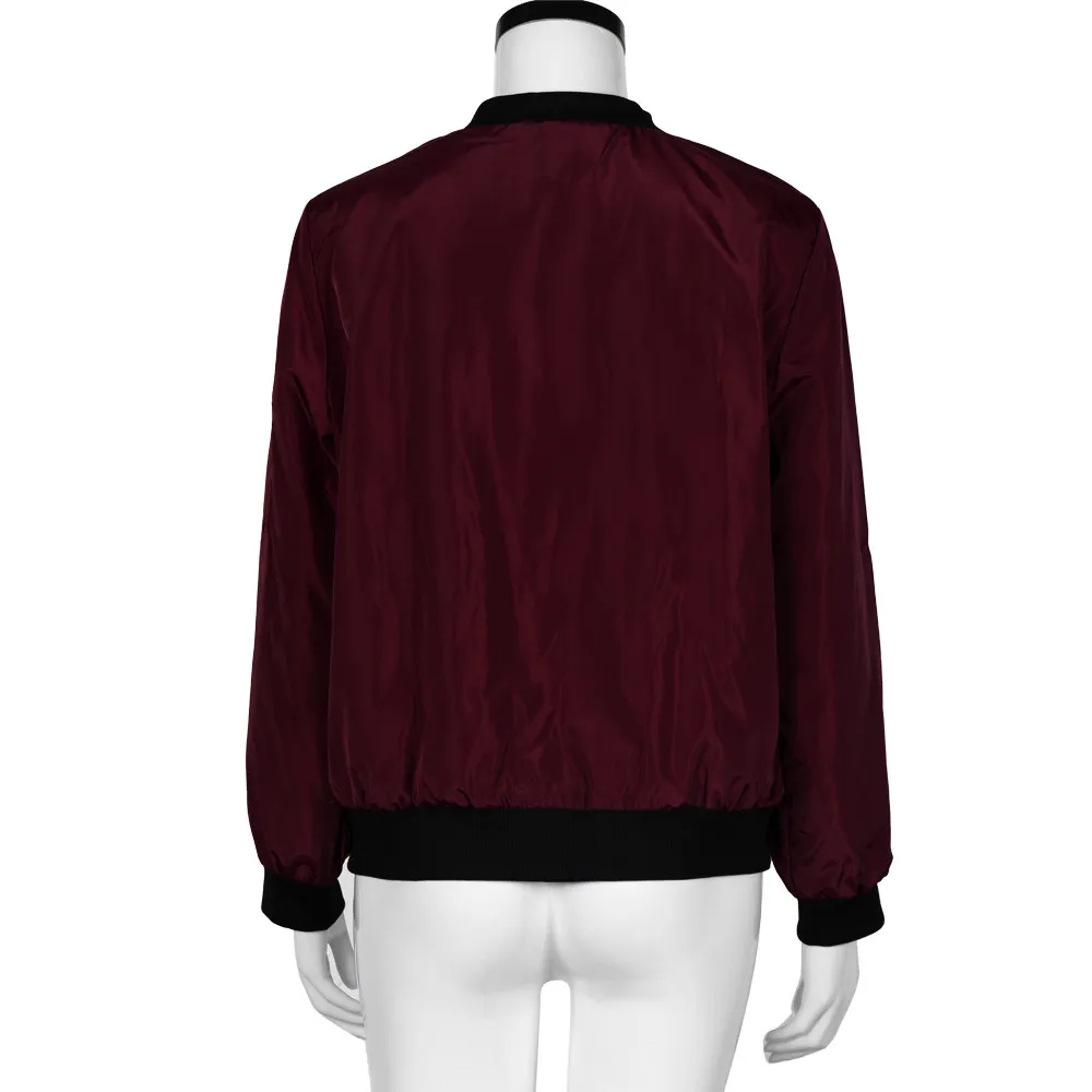 Женская куртка бомбер на молнии Повседневная приталенная пилот в стиле хип хоп