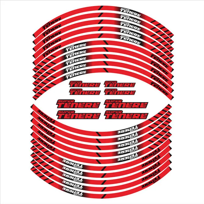 Новые наклейки на внешнее колесо мотоцикла Светоотражающие украшения полосатые