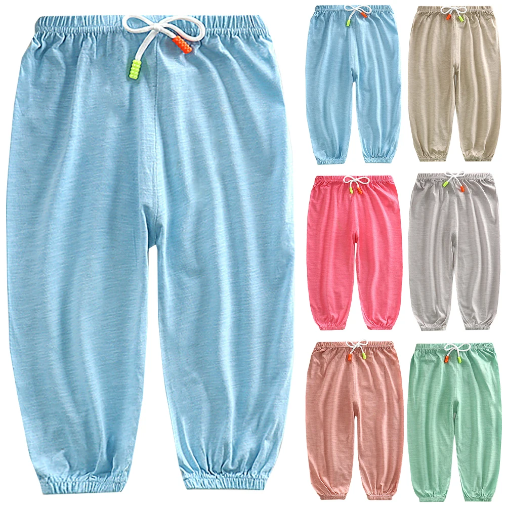 

Girls Boys Casual Harem Pants Sweat Drawstring Bottom Children Long Pants