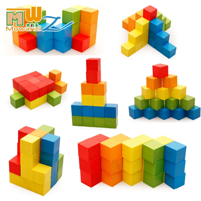 Бесплатная доставка детский деревянный кубический блок 2 5*2 5 6 цветов школьные