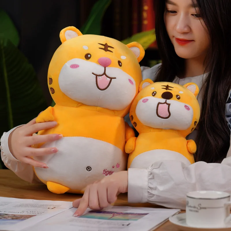 

1pc 25/35cm Cute Cartoon Fatty Tiger Plush Toy Stuffed Naughty Tiger Plush Doll Pillow Baby Toy Kawaii Birthday Gift for Chidren