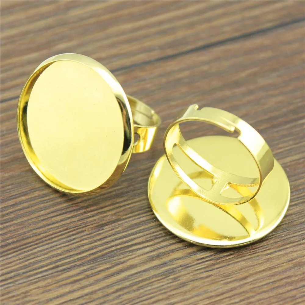 

diy charms for jewelry making pendant 25mm Round ring setting 3pcs