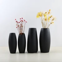european style ceramic office home furnishings furnishings wine cabinet desktop simple dried flowers black vase home furnishings