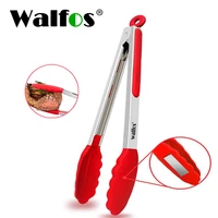 walfos food grade 100 silicone food tongs kitchen tongs utensil cooking tong clip clamp accessories salad serving bbq tools