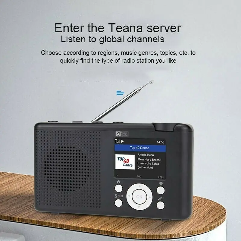 Ocean Digital WR-23D портативный Wi-Fi Интернет-радио Bluetooth динамик многофункциональное FM