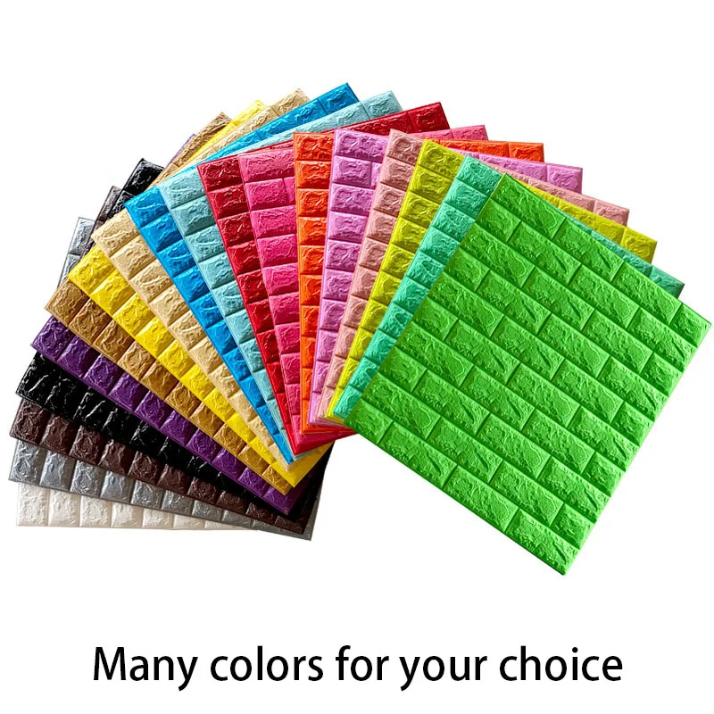 

10Pcs 70CM X 77CM Decoration Wall Marble Canopy Self-Adhesive Thicken 3D Brick Pattern DIY Carved Background Waterproof XPE Foam