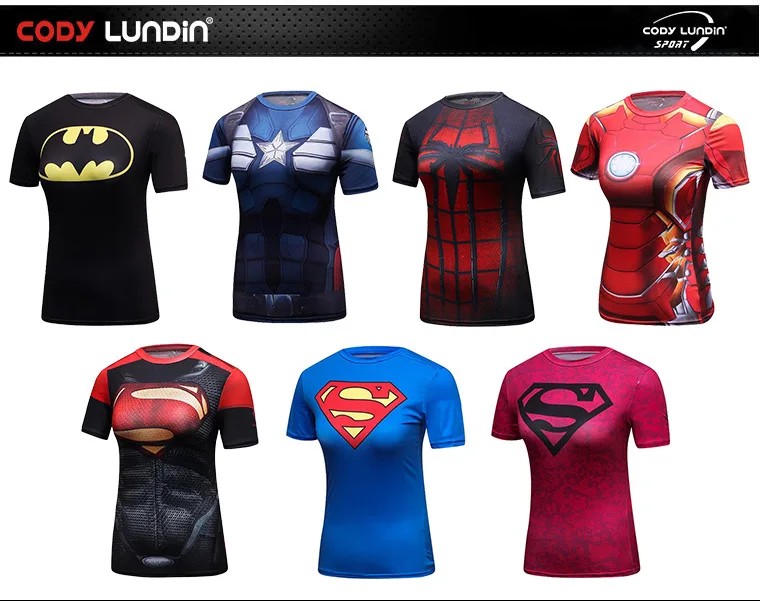 Женская футболка для бега Спортивная компрессионная с коротким рукавом