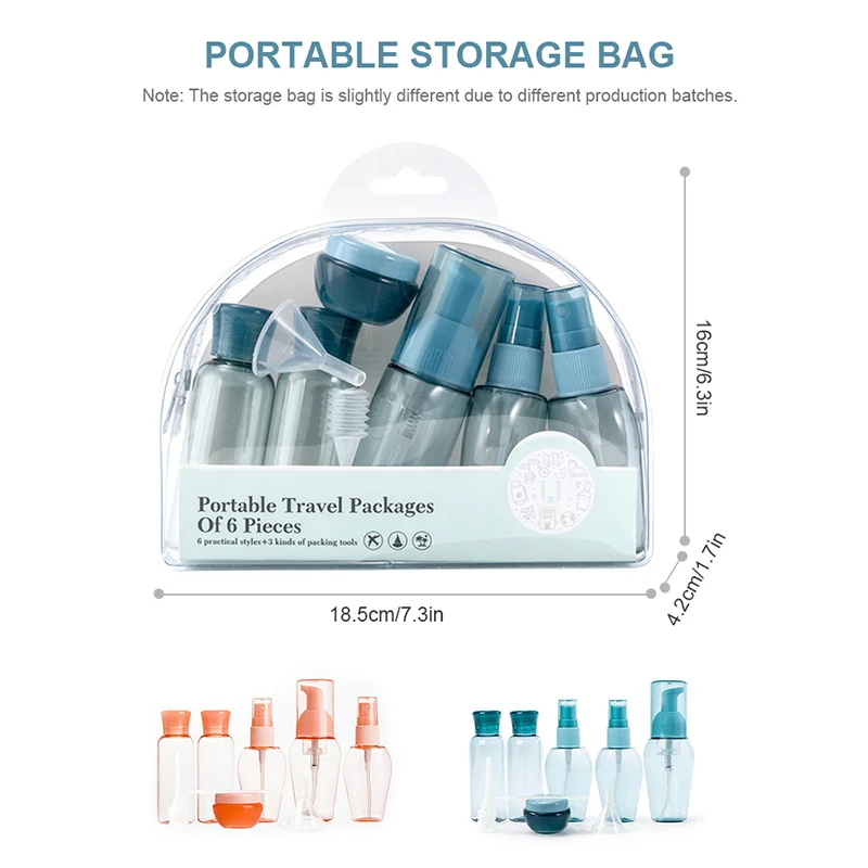 9 шт./компл. путешествия косметический пустой банка для пищевых продуктов макияжа