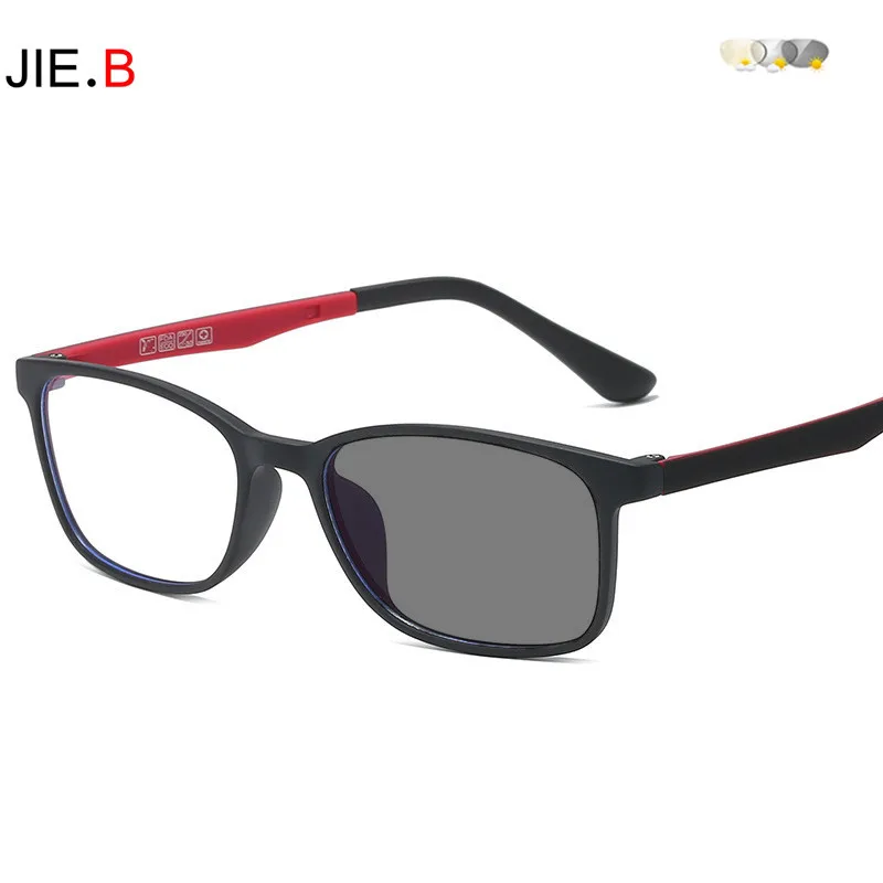 Новинка фотохромные зеркальные очки для близорукости модный анти синий