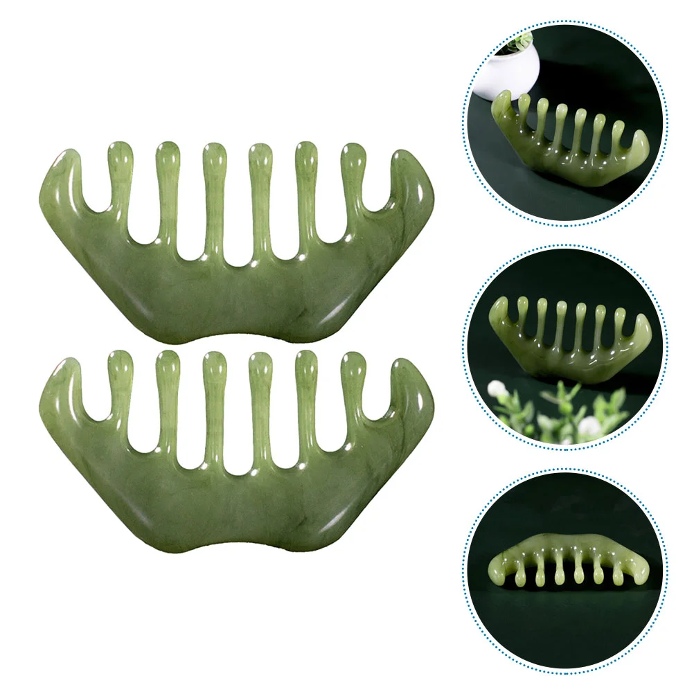 

Гребни для ухода за головой из пчелиного воска, массажеры для соскабливания, 2 шт.