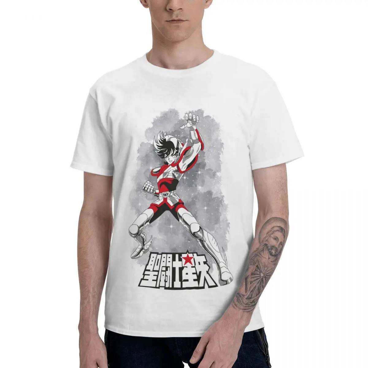 

Anime Pegasus Aesthetic Clothes Men's Basic Short Sleeve T-Shirt Graphic Funny Tops