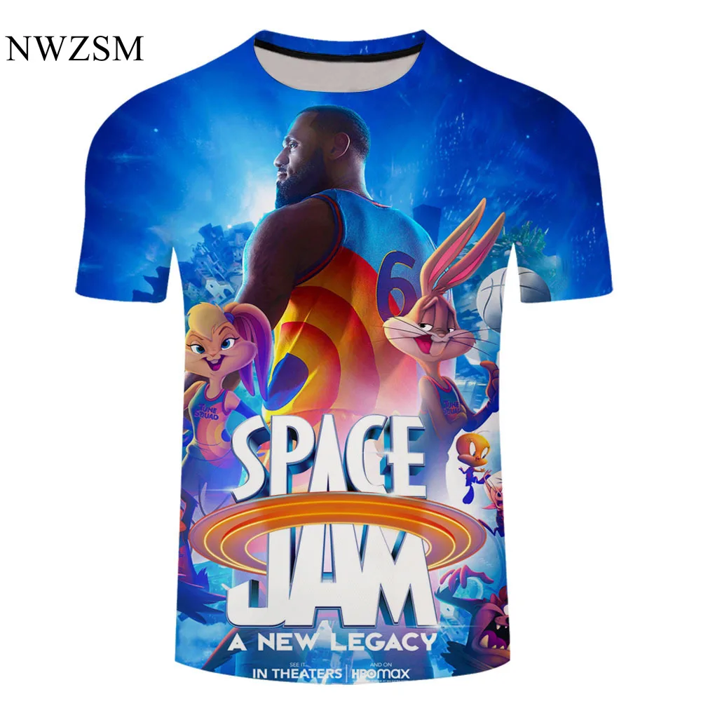 space jam 2 shirt men women fashion cool 3d printed t shirts harajuku style tshirt streetwear summer free global shipping