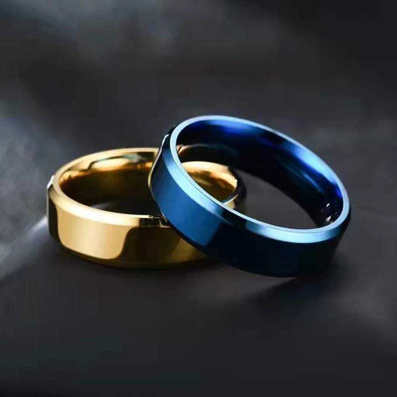 Модное гладкое кольцо из нержавеющей стали YWSHK 2021 6/8 мм для женщин и мужчин