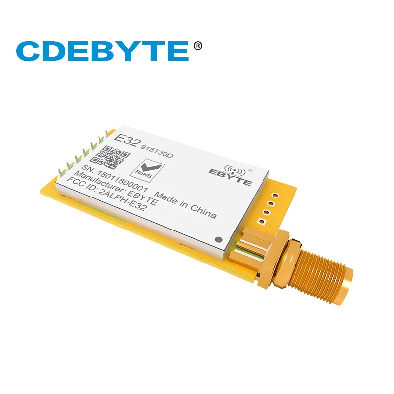 

Ebyte E32-915T30D LoRa SX1276 915MHz 30dBm 1W Wireless RF Module IoT UART Transmitter and Receiver