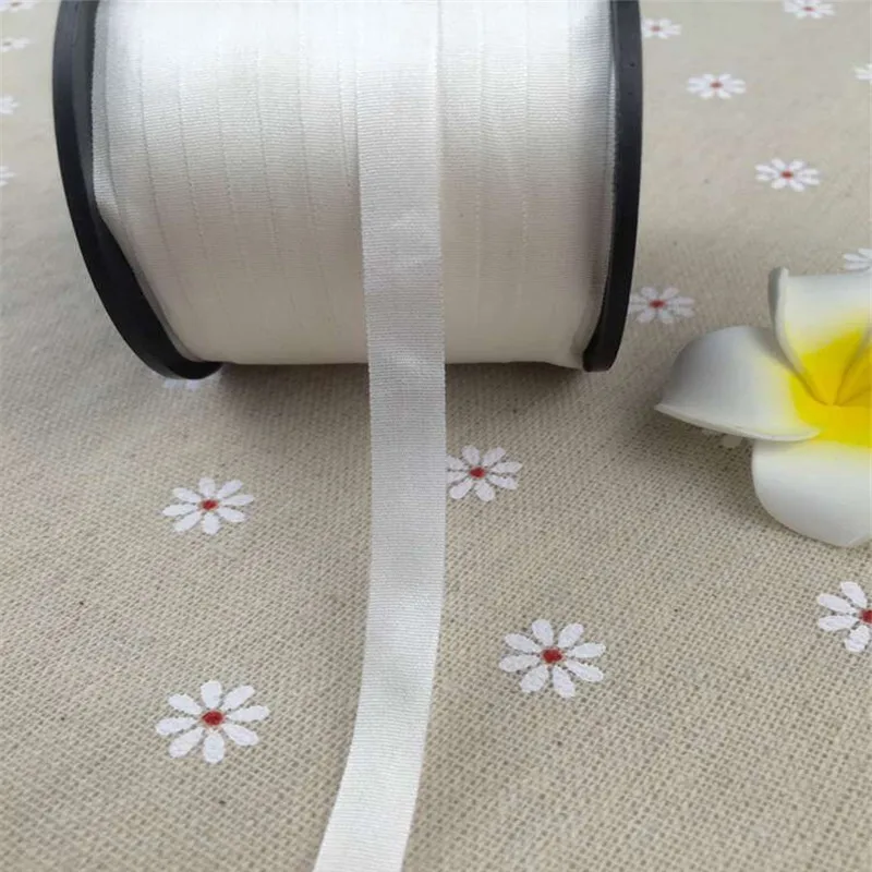 Undyed Raw white 7mmX200m 100% pure silk embroidery ribbon thin taffeta high quality Anya Ribbon Handcraft | Дом и сад