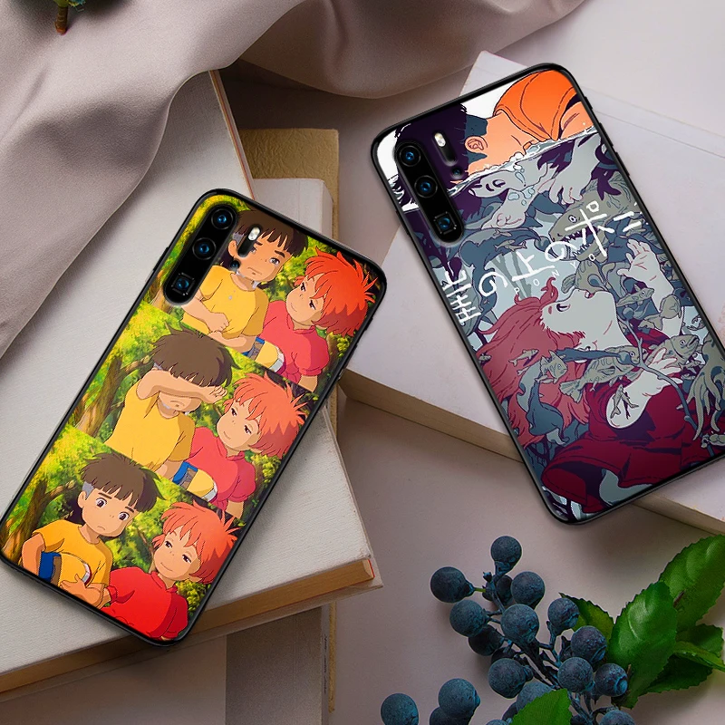Ponyo on the cliff and a boy Case For HuaweiY9 Prime 2019 Mate 10 20 Pro Nova2 3 4 Lite Nova 2i 3i 5i Y6 Y7 2018 Coque Funda | Мобильные