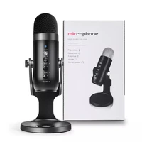 new mu 900 usb condenser microphone stand gaming streaming real time monitor noise reduction mute recording mic computer