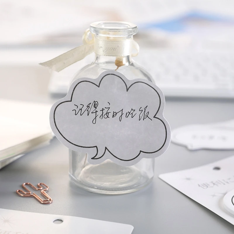 

4Pcs Creative Memo Pad Sticky Notes Writing Pads Label Mark Stickers Stationery School Supplies