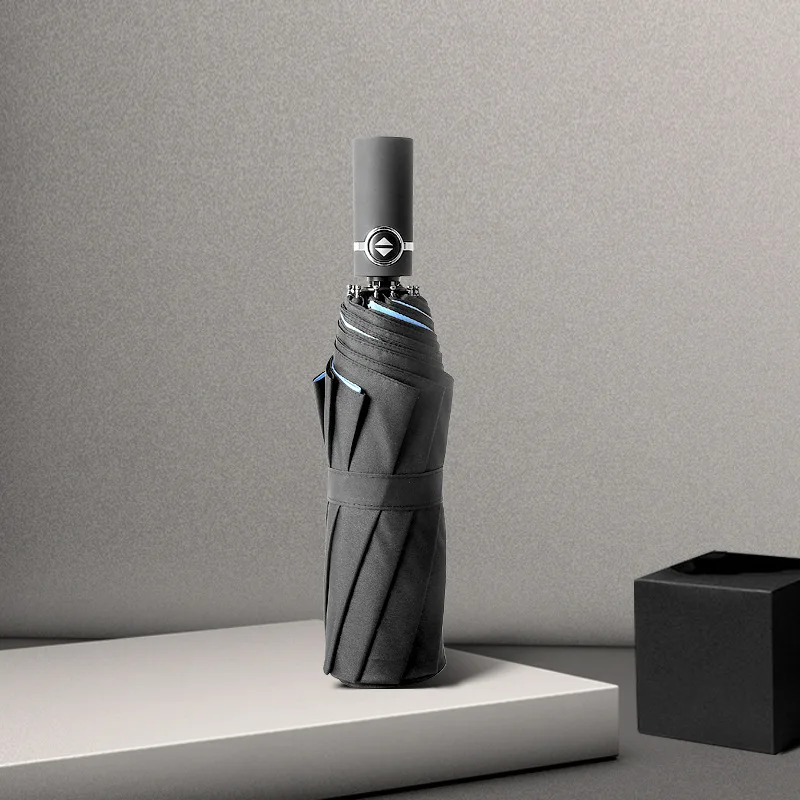 Двухслойный большой зонт для дождливой погоды женщин 3 складывающихся 10 ребер