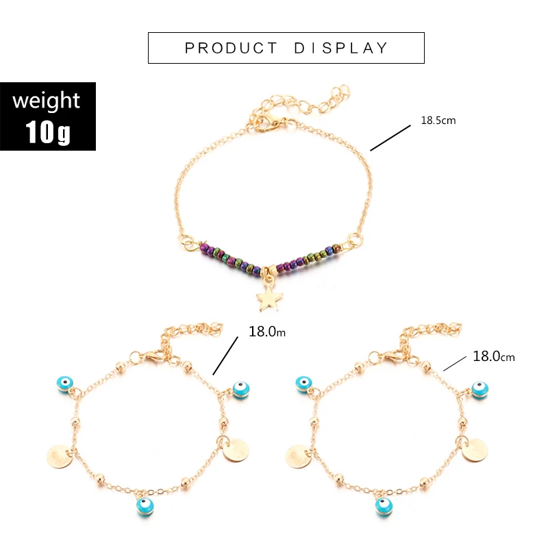 Docona Boho Fish Seashell ананас глаз кактус многослойный ножной браслет набор для женщин кабель цепи бисером ножной браслет ювелирные изделия для ног
