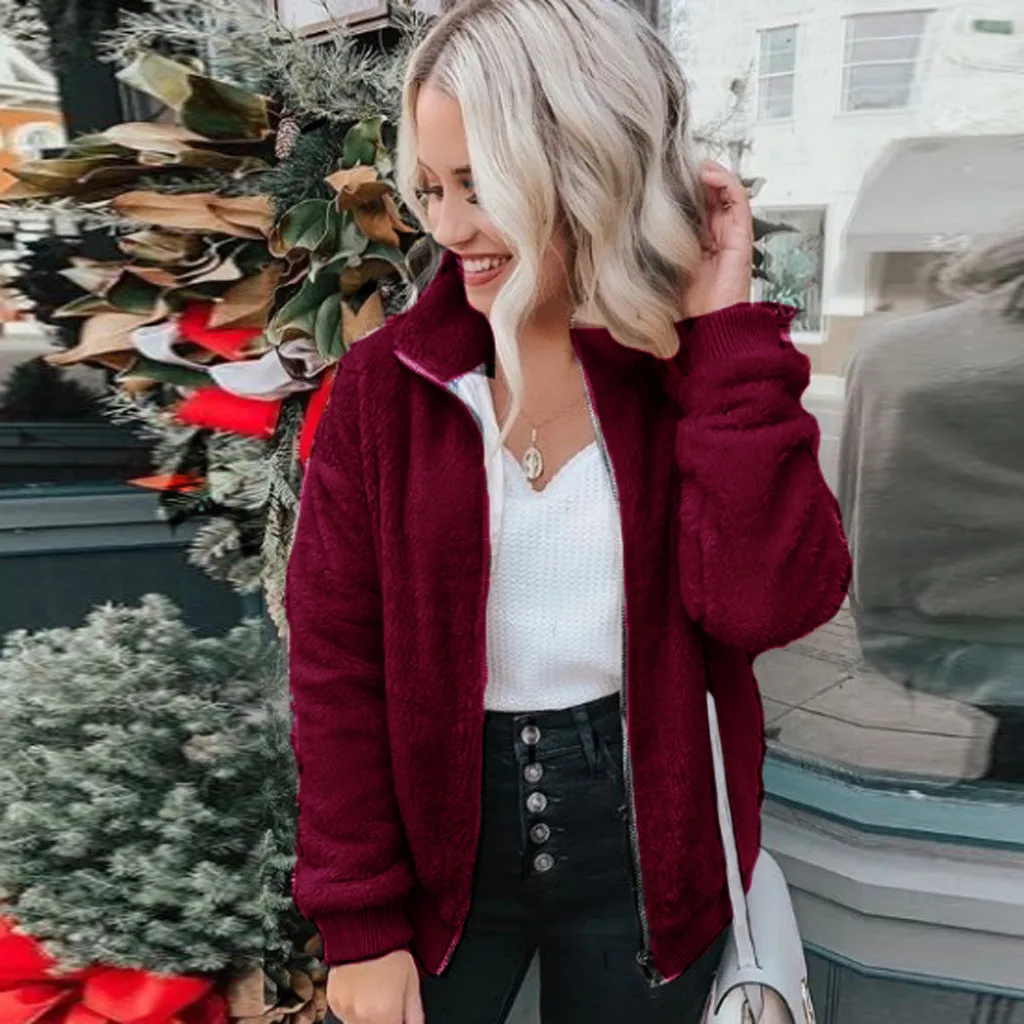 Женская зимняя куртка Новое поступление модная теплая пушистая толстовка