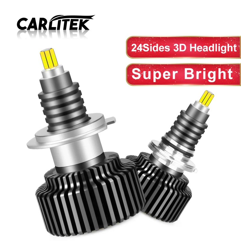 CARLitek 72 шт. CSP чипы H7 светодиодная лампа 24 Стороны 50 Вт h4 18000LM 12 В светильник H8 H11