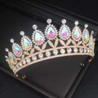 crystal wedding bridal tiaras and crowns queen bride crystal diadem hair ornaments head jewelry accessories pageant headpiece