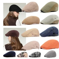 13 styles unisex fashion adjustable cotton spring summer classic duckbill visor artist ivy beret hat outdoor cool caps hats